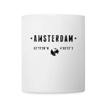 Amsterdam Coordonnées Géographiques Stylisées - Mug blanc - blanc - Devant