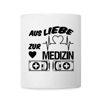 Medizin Liebe Doktor, Arzt, Sprüche, Geschenk - Tasse - Weiß - Vorne