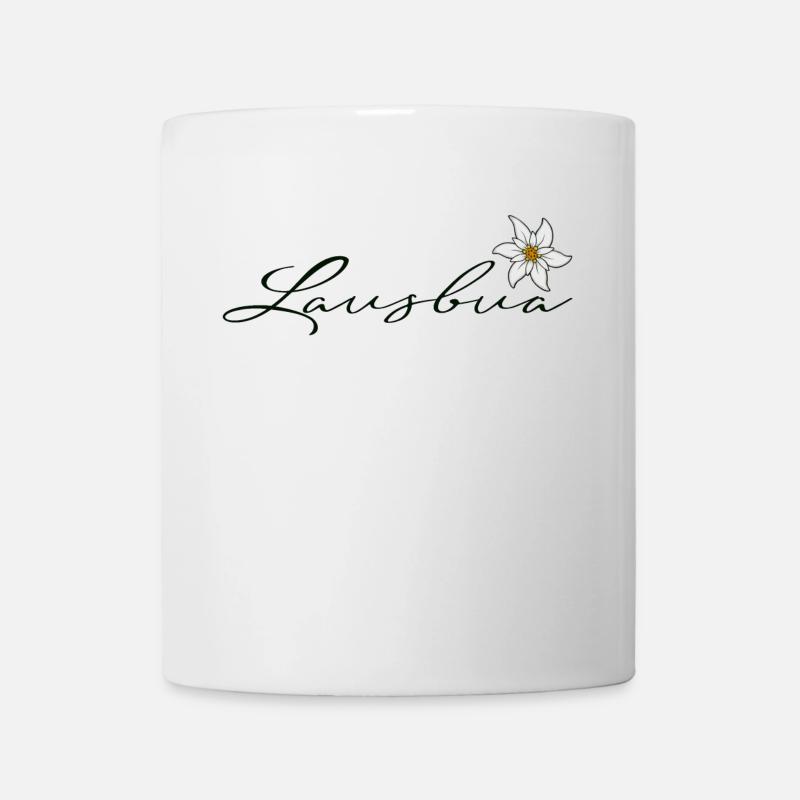 Lausbua mit Edelweiss - Tasse - Weiß