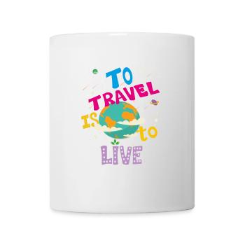 Voyager, c’est vivre le t-shirt de voyage - Mug blanc - blanc - Devant