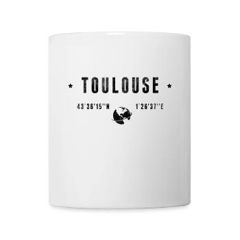 Toulouse Coordonnées Géographiques Stylisées - Mug blanc - blanc - Devant