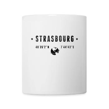 Strasbourg Coordonnées Géographiques Stylisées - Mug blanc - blanc - Devant