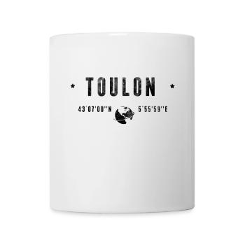 Toulon Coordonnées Géographiques Stylisées - Mug blanc - blanc - Devant
