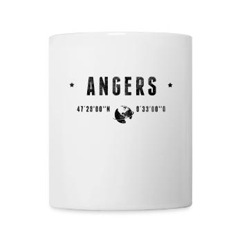 Angers Coordonnées Géographiques Stylisées - Mug blanc - blanc - Devant