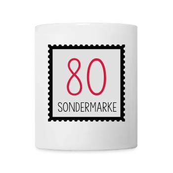 runder Geburtstag 80. Geburtstag Geschenk - Tasse - Weiß - Vorne