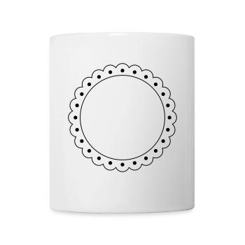 bord arrondi du contour de la vague - Mug blanc - blanc - Devant