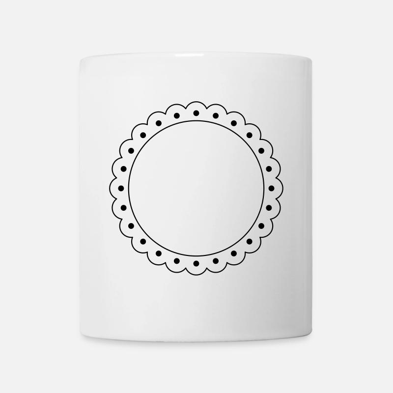 bord arrondi du contour de la vague - Mug blanc - blanc
