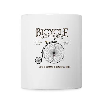 Bicycle City Ride – Freiheit - Tasse - Weiß - Vorne