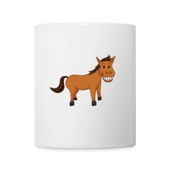Lustiges Pferd - Tasse - Weiß - Vorne
