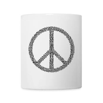 Peace Friedenssymbol - Tasse - Weiß - Vorne