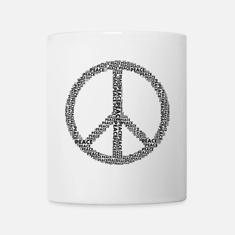 Peace Friedenssymbol - Tasse - Weiß