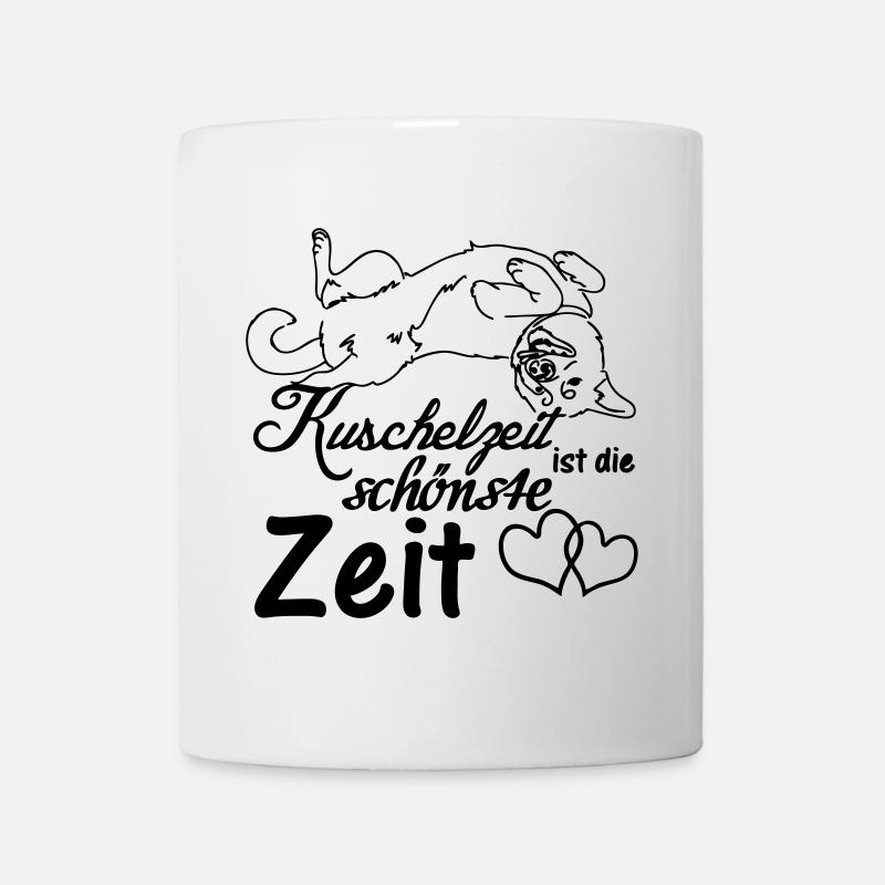 Kuschelzeit,schönste Zeit Hunde, Sprüche, Geschenk - Tasse - Weiß