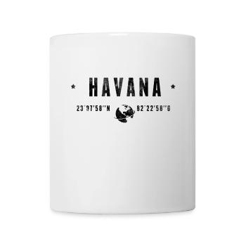 Havana Coordonnées Géographiques Stylisées - Mug blanc - blanc - Devant