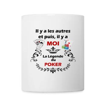 LA LEGENDE DU POKER - Mug blanc - blanc - Devant