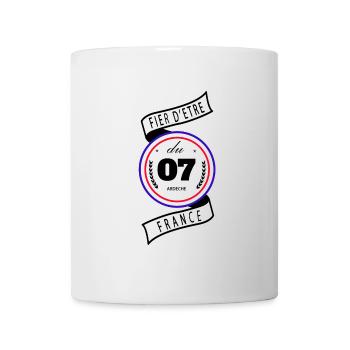 Fier D'être Du 07 Ardèche France - Mug blanc - blanc - Devant