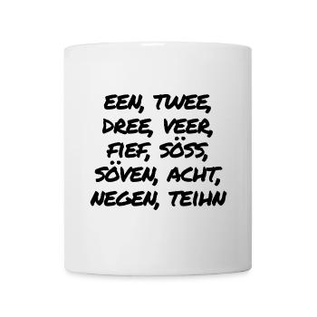 Zahlen - Tasse - Weiß - Vorne