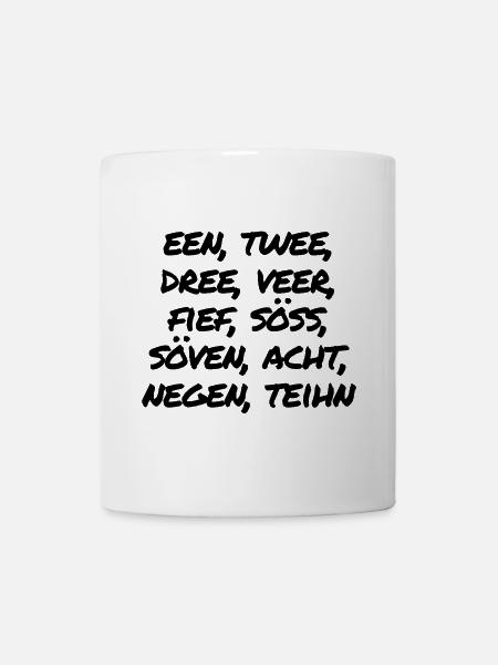 Zahlen - Tasse - Weiß