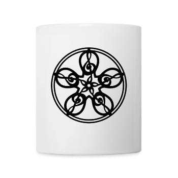 Treble Clef Mandala (black) - Mug - white - Front