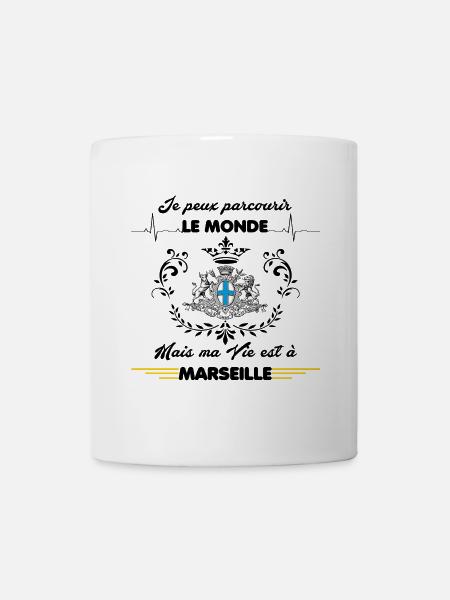 MA VIE EST A MARSEILLE - Mug blanc - blanc