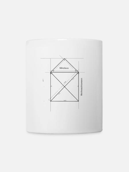Haus vom Nikolaus - Tasse - Weiß