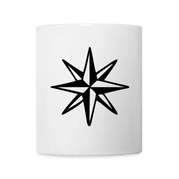 Compass Rose Wind Rose Sail Sailing - Mug - white - Front