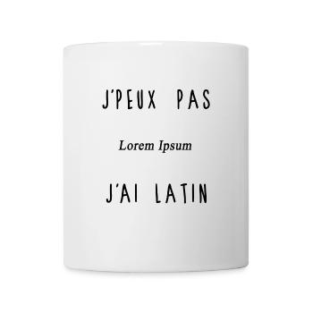 J'peux pas j'ai latin - Mug blanc - blanc - Devant
