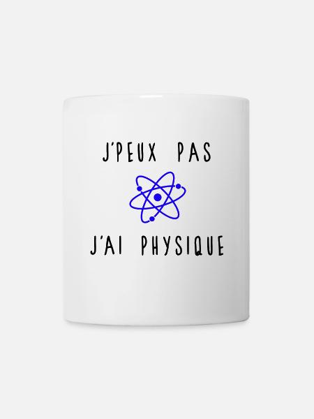 J'peux Pas J'ai Physique Atome Bleu - Mug blanc - blanc