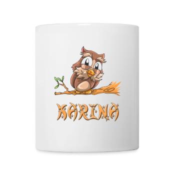 Eule Karina - Tasse - Weiß - Vorne
