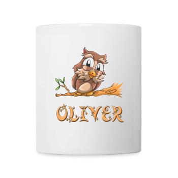 Hibou Oliver - Mug blanc - blanc - Devant