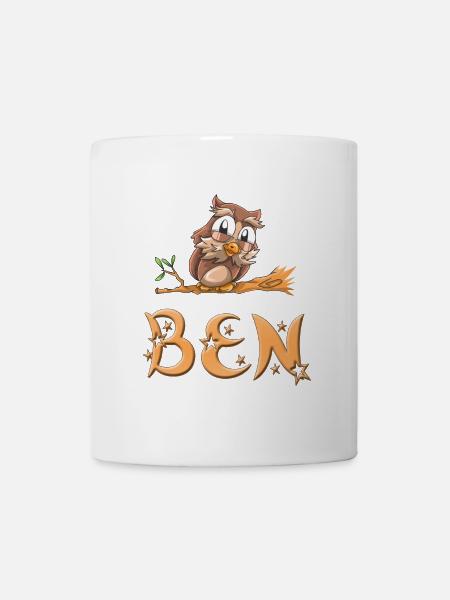 Eule Ben - Tasse - Weiß