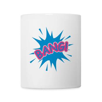 Un ballon Comiques avec un bang! - Mug blanc - blanc - Devant