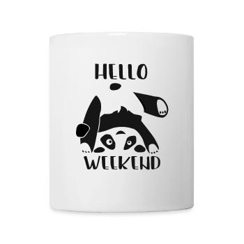 hello weekend, panda, bear - Mug - white - Front