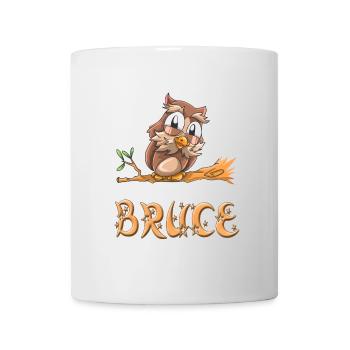 Hibou Bruce - Mug blanc - blanc - Devant