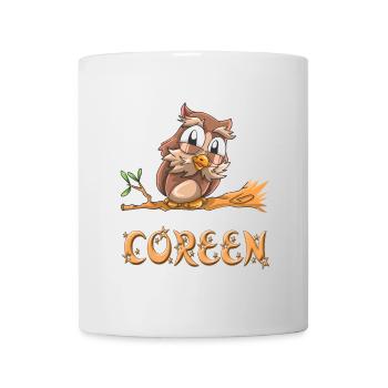 Eule Coreen - Mug blanc - blanc - Devant