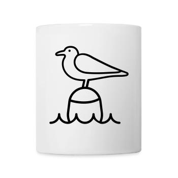 Möwe Moin - Tasse - Weiß - Vorne