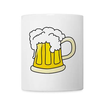 Bierkrug mit Schaum Illustration - Tasse - Weiß - Vorne