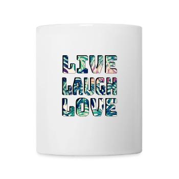 Leben Lachen Lieben - Valentine - Tasse - Weiß - Vorne