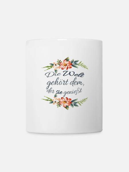 The world belongs to the one who enjoys it - Valentine - Mug - white