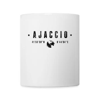Ajaccio Coordonnées Géographiques Stylisées - Mug blanc - blanc - Devant