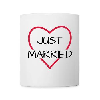 Just married heart wedding partner look - Mug - white - Front