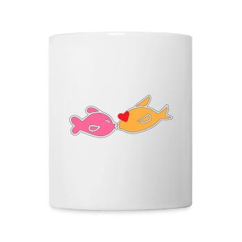 Kissing fish - Mug - white - Front