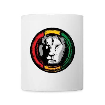 Lion du reggae dans le style rasta - Mug blanc - blanc - Devant