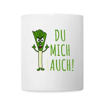 Leek with saying you leek me in green - Mug - white - Front