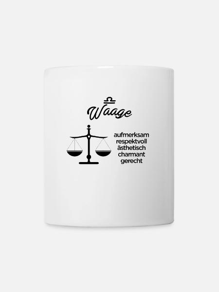 Sternzeichen Waage - Tasse - Weiß