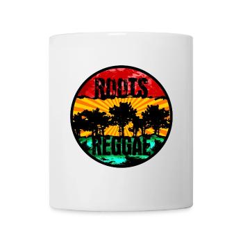 Reggae Roots Sonnenuntergang Design - Tasse - Weiß - Vorne