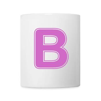 B Buchstabe Alphabet Name Buchstabieren Geschenk - Tasse - Weiß - Vorne