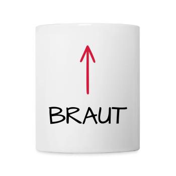 Braut Junggesellenabschied Junggesellin Pfeil - Tasse - Weiß - Vorne