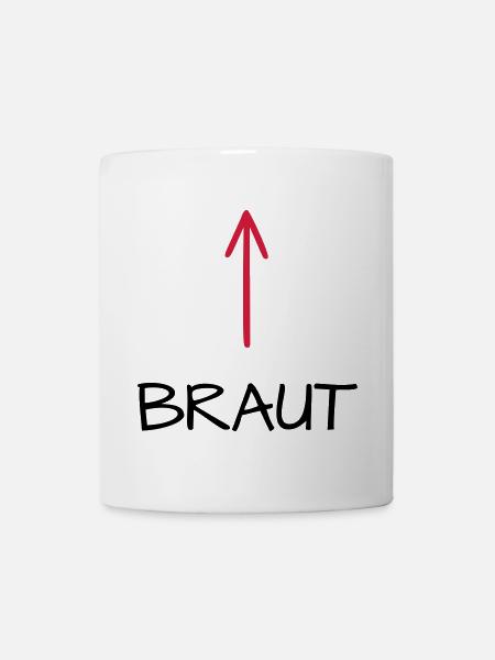 Braut Junggesellenabschied Junggesellin Pfeil - Tasse - Weiß