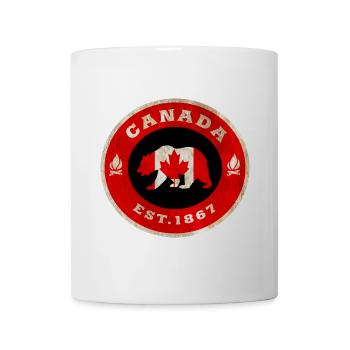 Canada Ours Vintage / Cadeau - Mug blanc - blanc - Devant