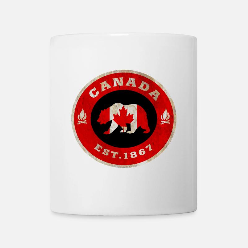 Canada Ours Vintage / Cadeau - Mug blanc - blanc